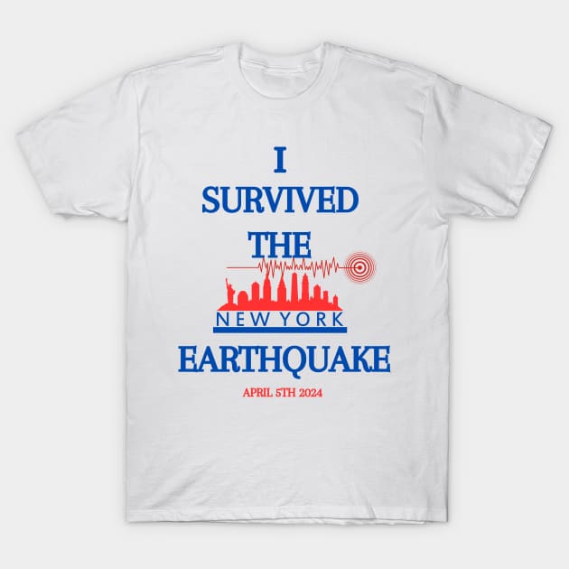 (V7) I SURVIVED THE NYC EARTHQUAKE bigfoot T-Shirt by Dogyy ART
